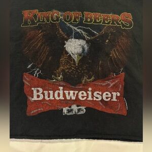Vintage Budweiser King of Beers Crop T-Shirt - size medium